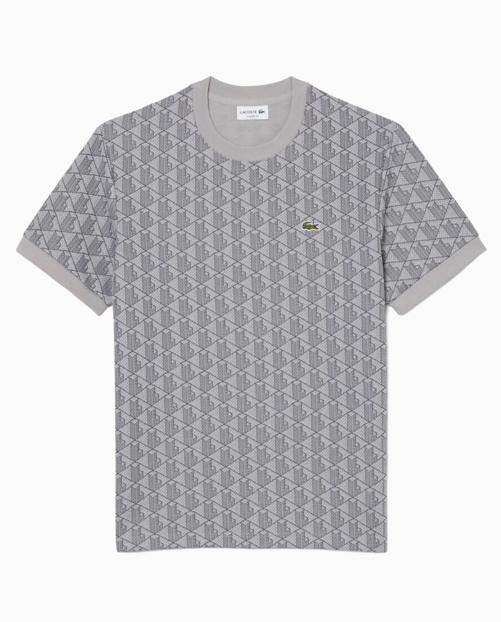 Lacoste Jacquard Herren-T-Shirt mit Grafik