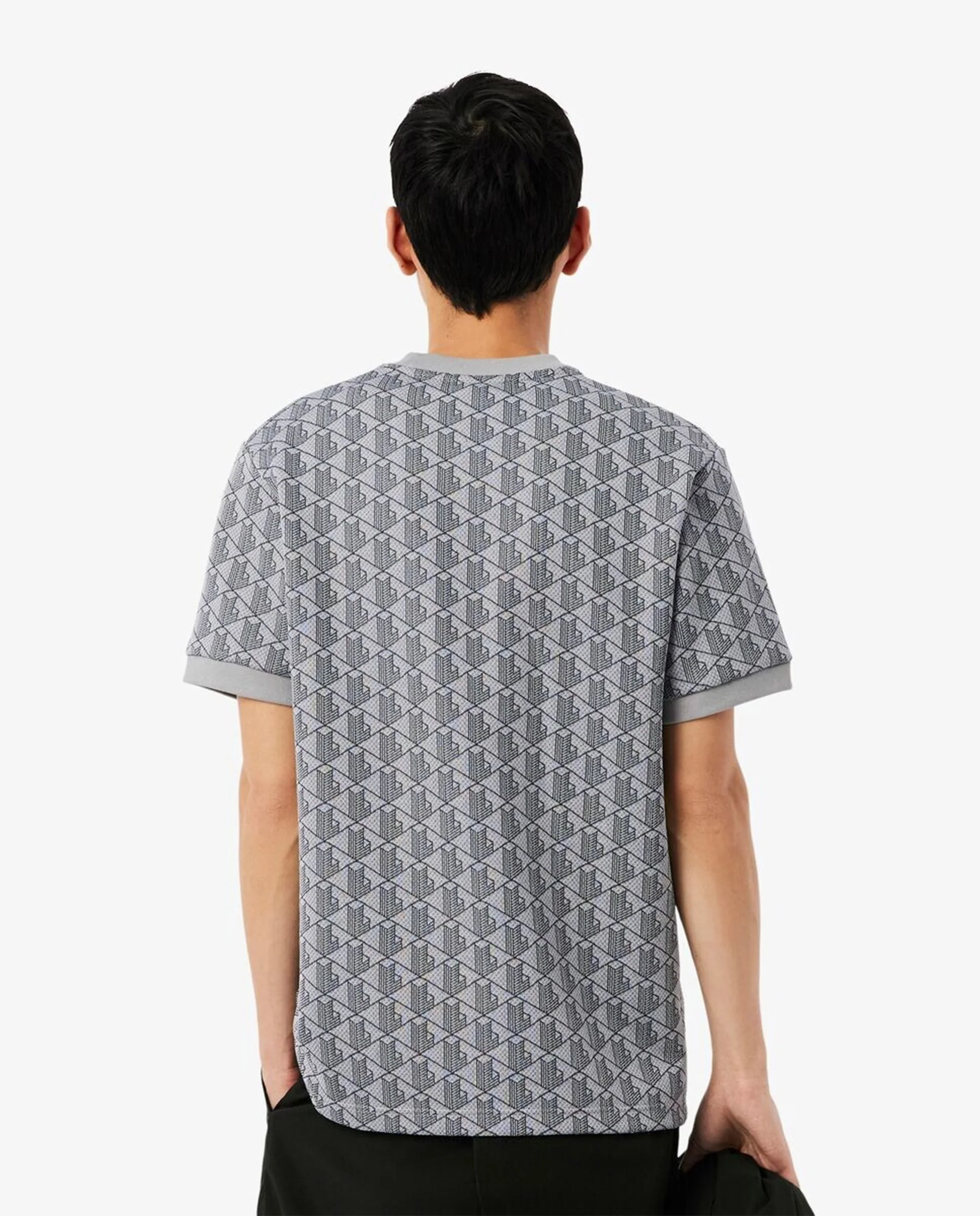 Lacoste Jacquard Herren-T-Shirt mit Grafik - Image 5
