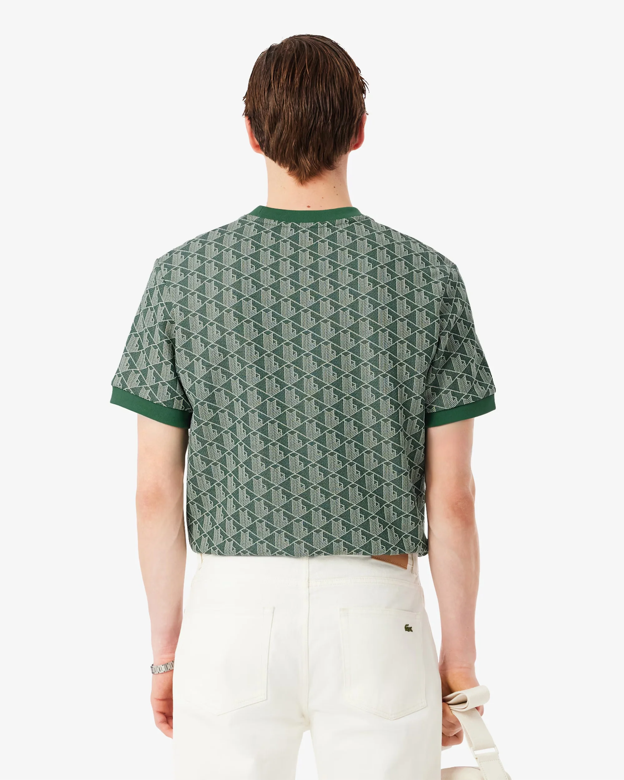 Lacoste Jacquard Herren-T-Shirt mit Grafik - Image 5