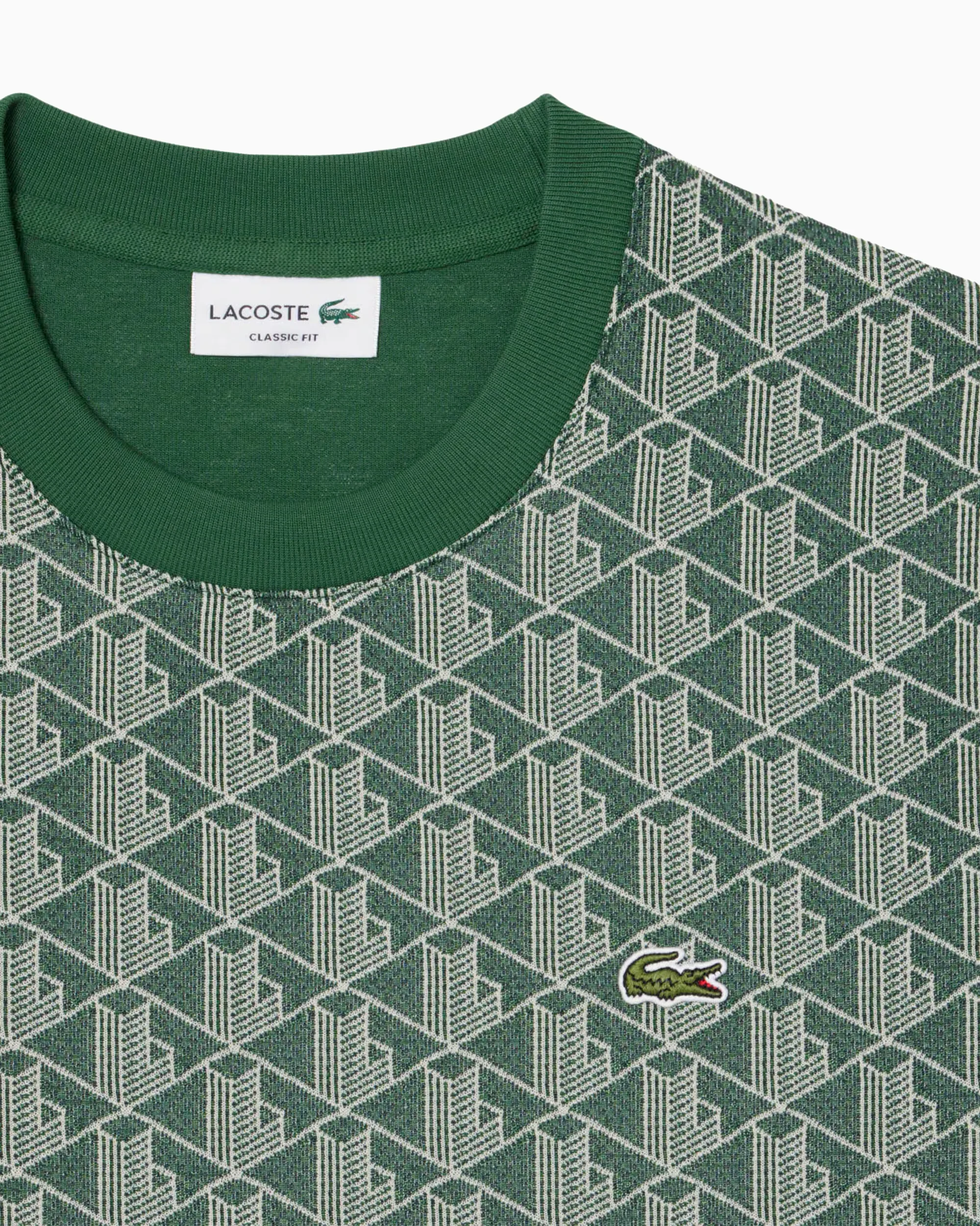 Lacoste Jacquard Herren-T-Shirt mit Grafik - Image 6