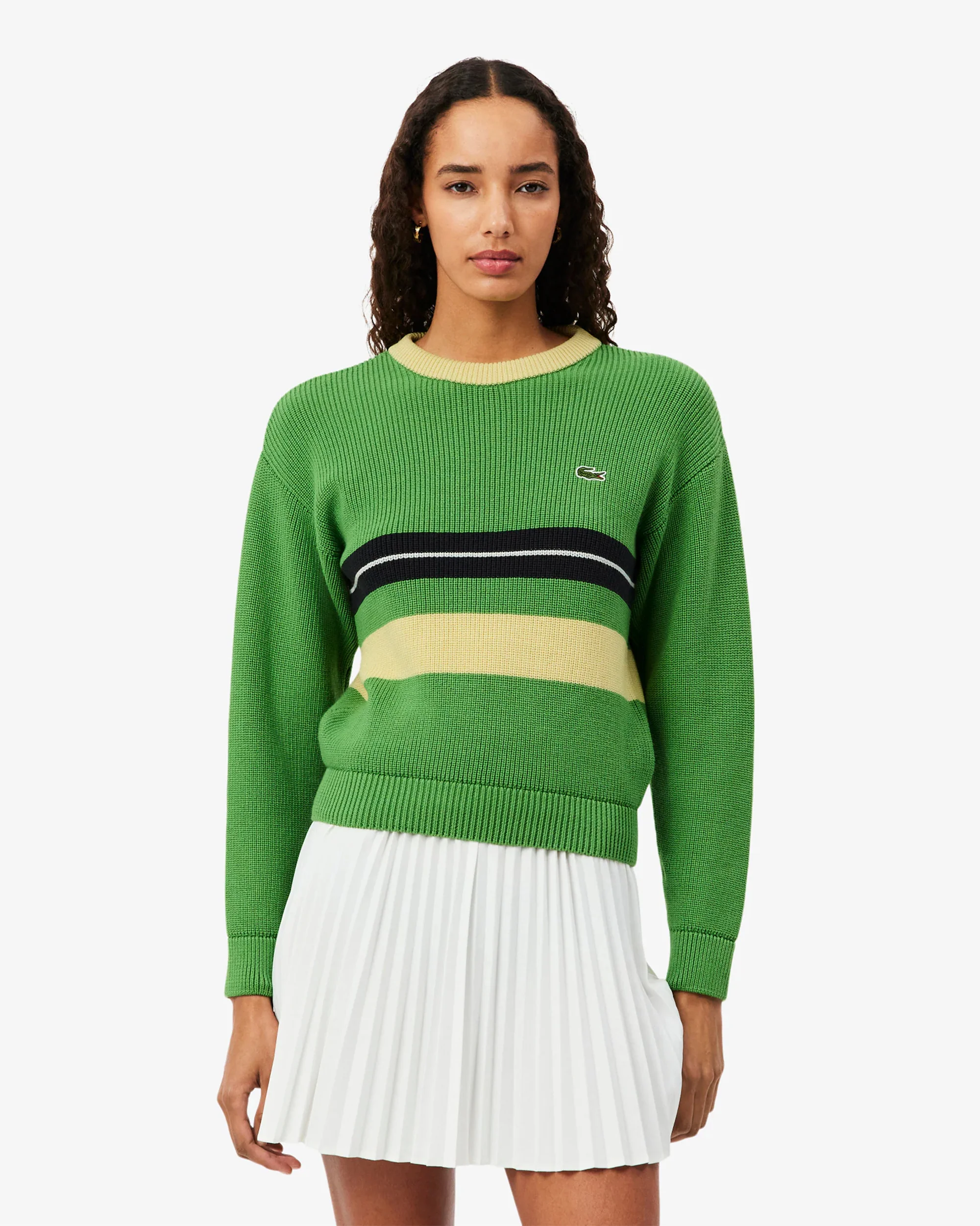 Lacoste Re-edition Relaxed Damen-Pullover mit Logo - Image 3