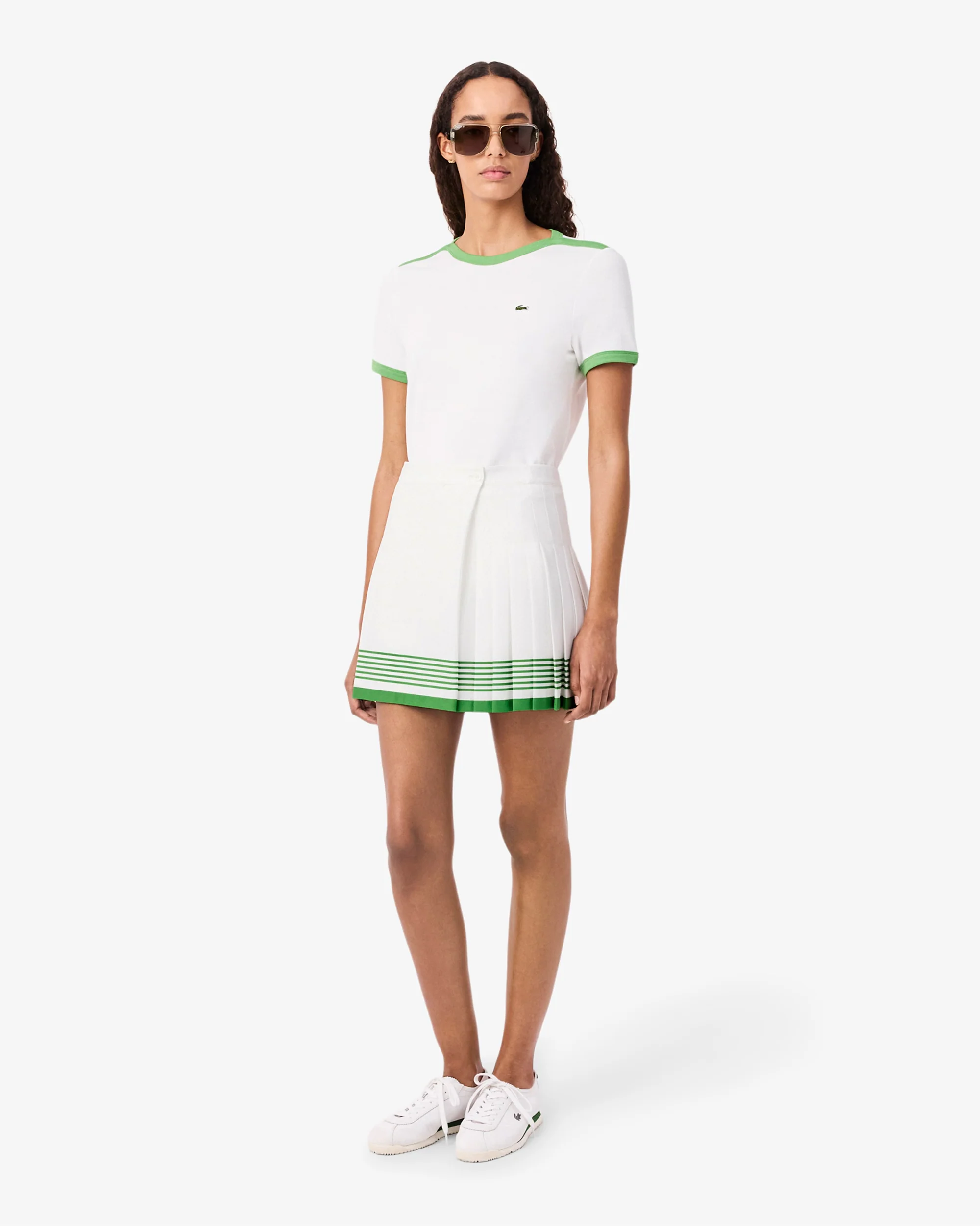 Lacoste Re-edition kurzer Damen-Rock mit Streifen - Image 4