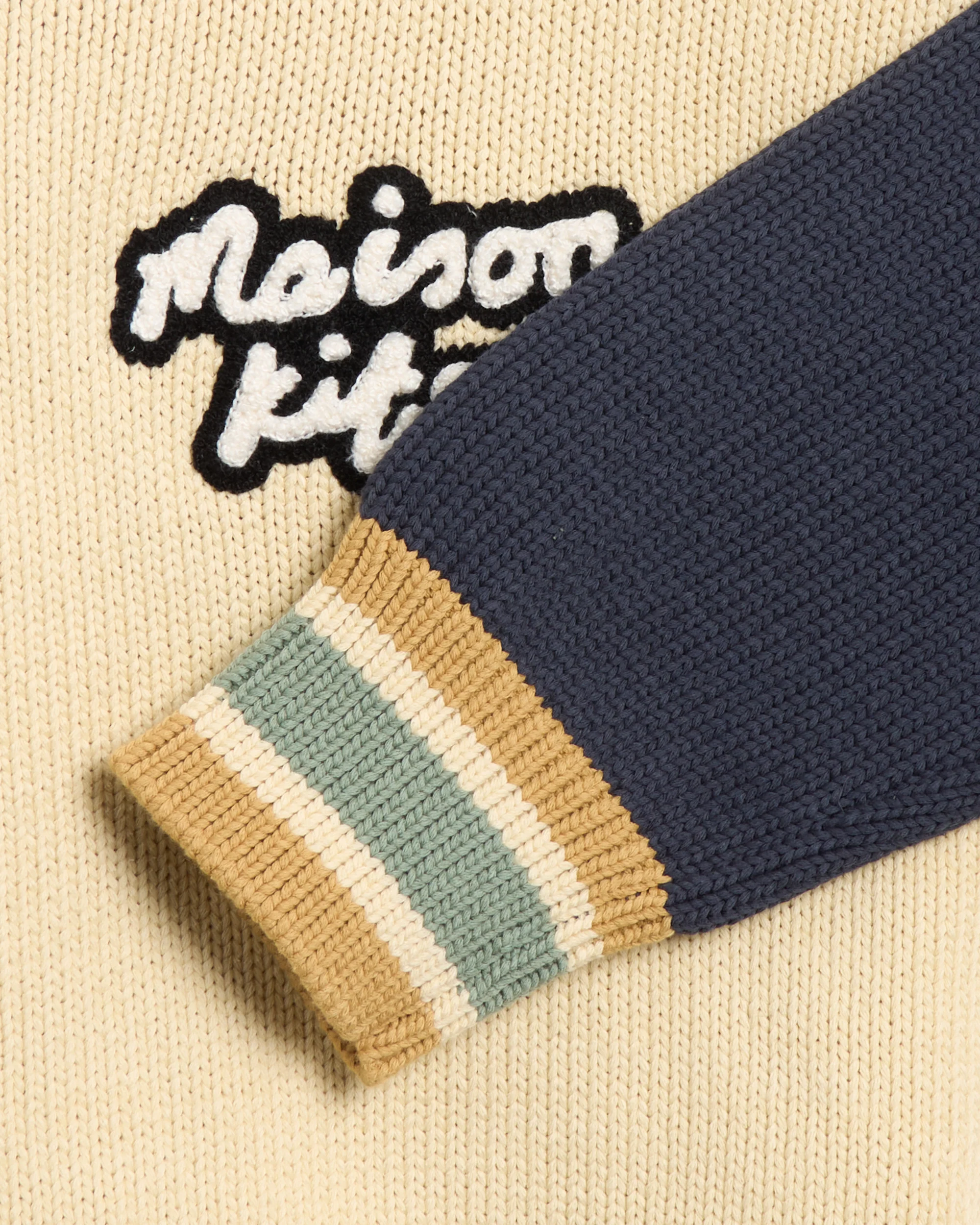 Maison Kitsuné Maison Kitsuné Knitted College Men's Cardigan Herren-Cardigan - Image 3