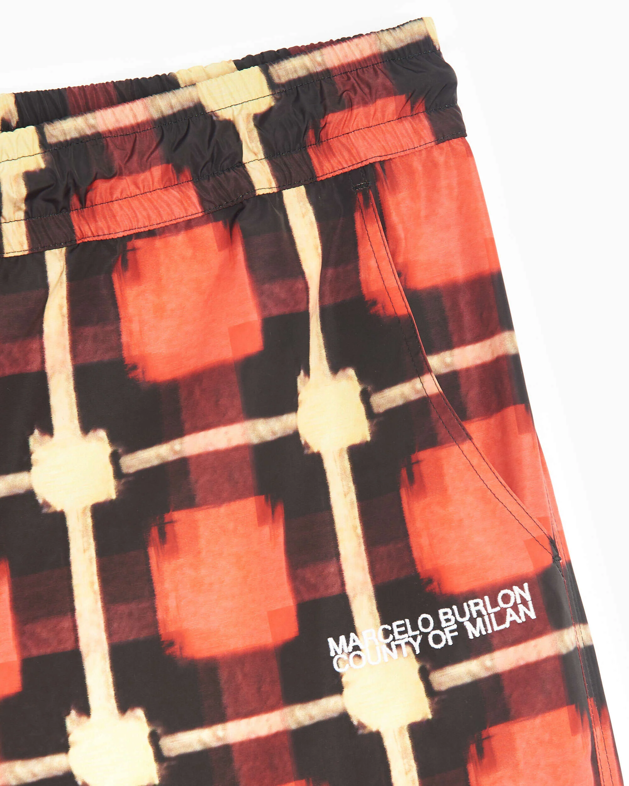 Marcelo Burlon Logo Check Nylon Men's Jogger Pants Herren-Hosen - Image 4