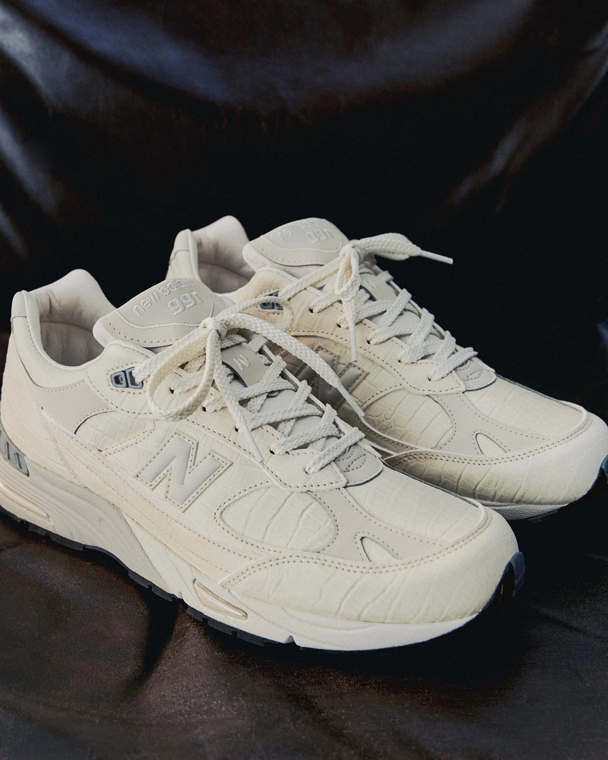 New Balance Women's W991v1 Croc Skin "Made in UK" - Image 11