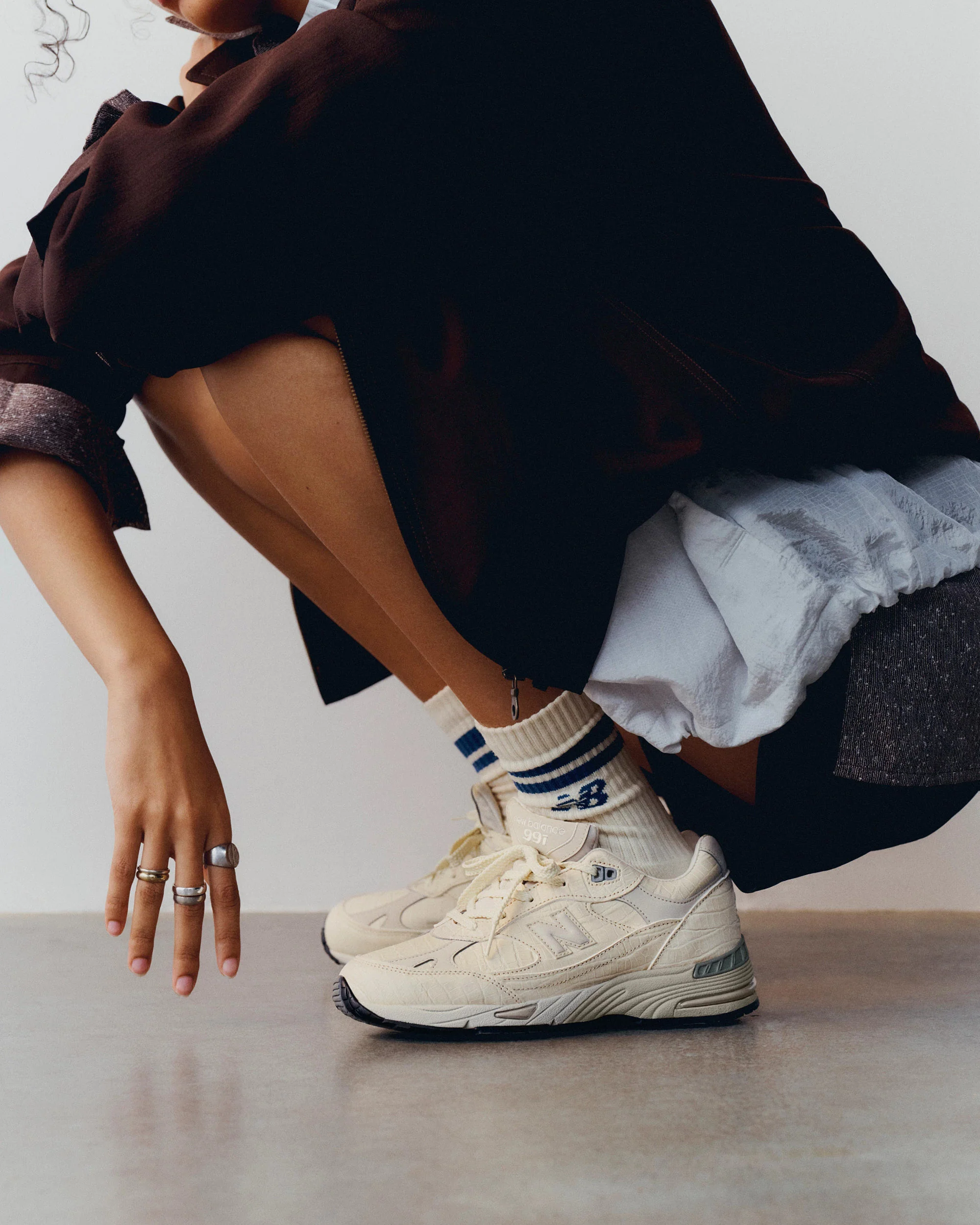 New Balance Women's W991v1 Croc Skin "Made in UK" - Image 2