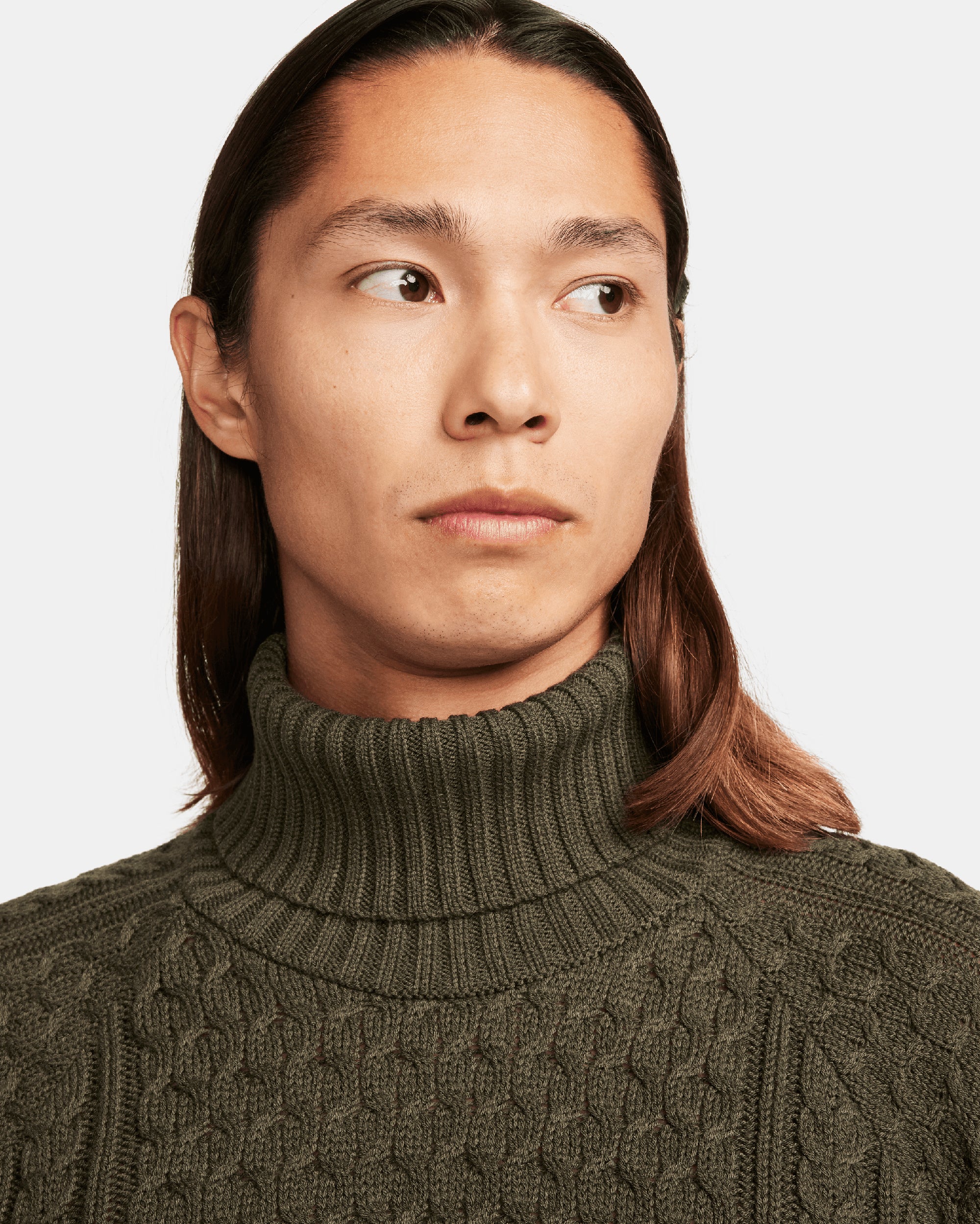 Nike Life Men's Turtleneck Cable Knit Sweater Herren-Pullover - Image 5