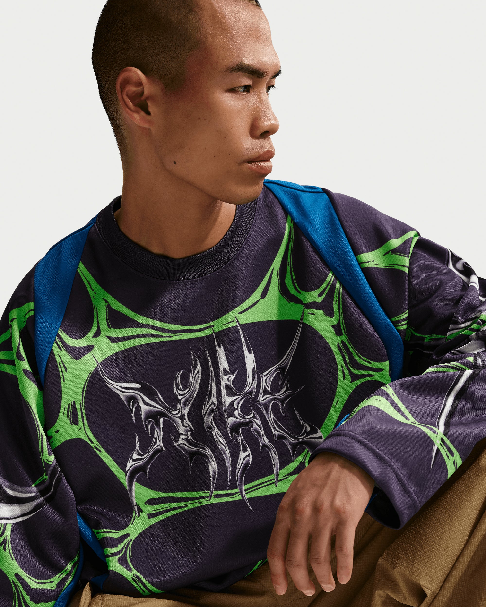 Nike Project F.R.O.G. Jelly Cage Oversize Herren-Jersey T-Shirt mit Grafik und mit langen Ärmeln - Image 5