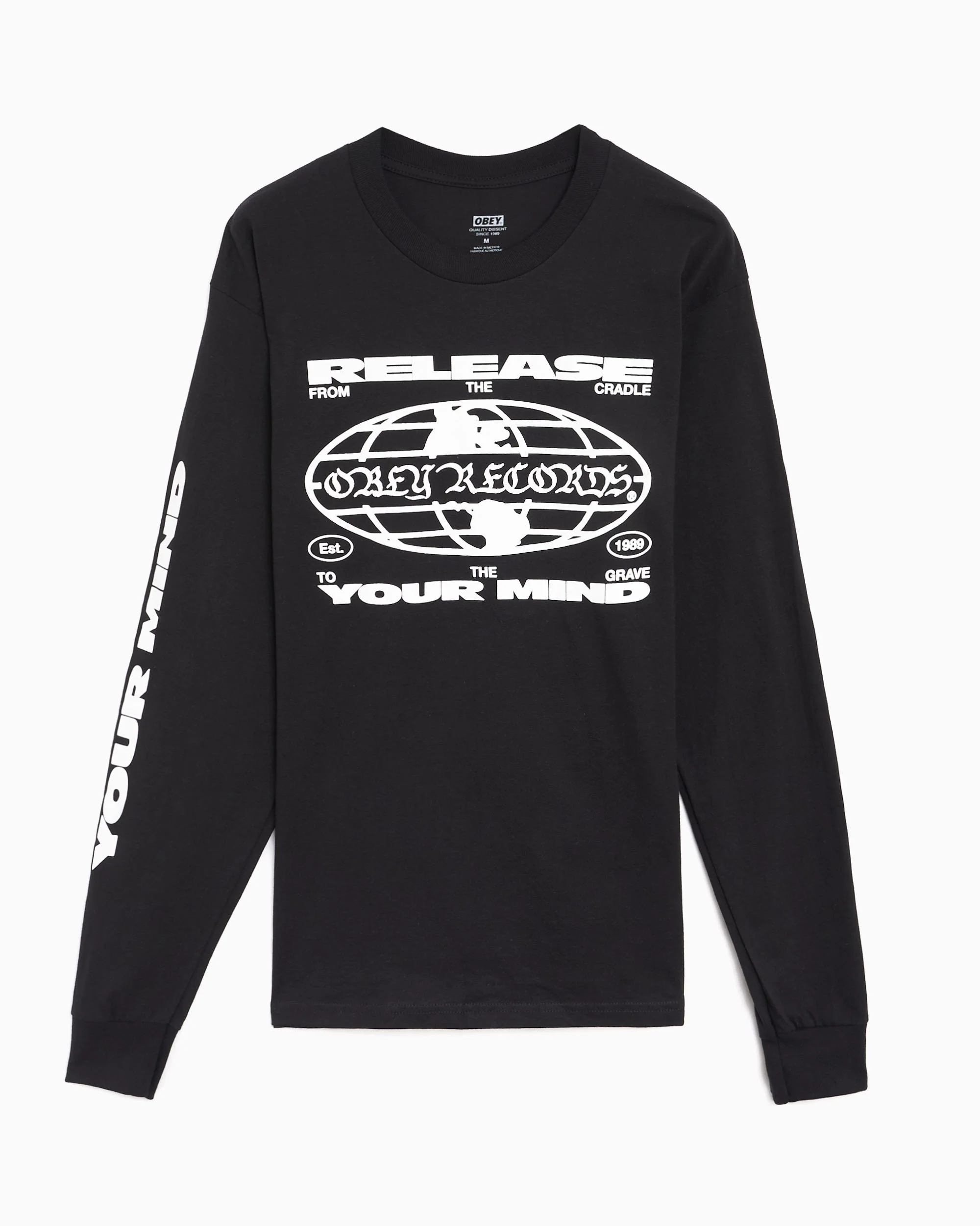 OBEY Clothing Release Your Mind Herren-T-Shirt mit Grafik und mit langen Ärmeln
