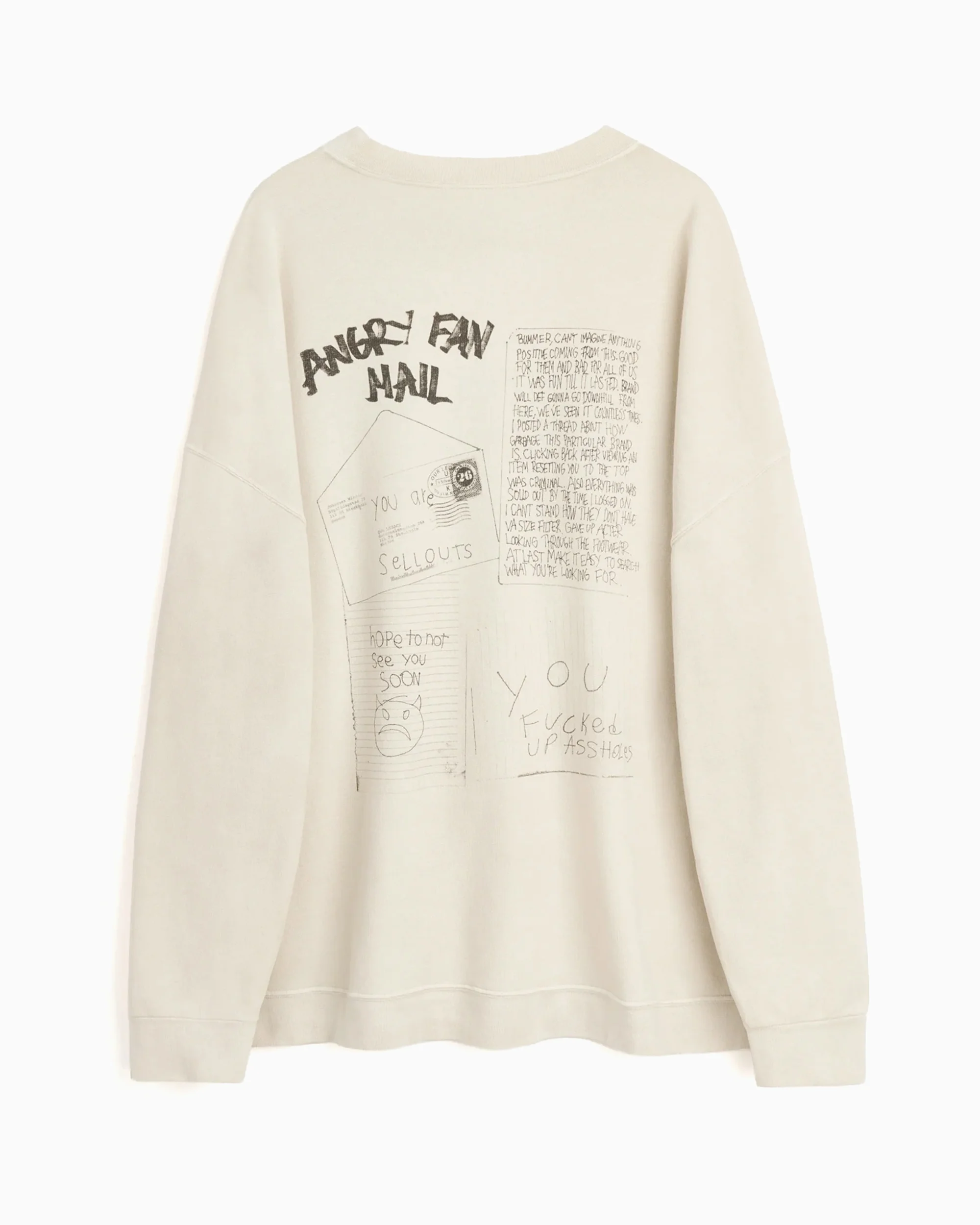 Our Legacy Angry Fan Mail Oversize Herren-Sweatshirt mit Grafik - Image 6