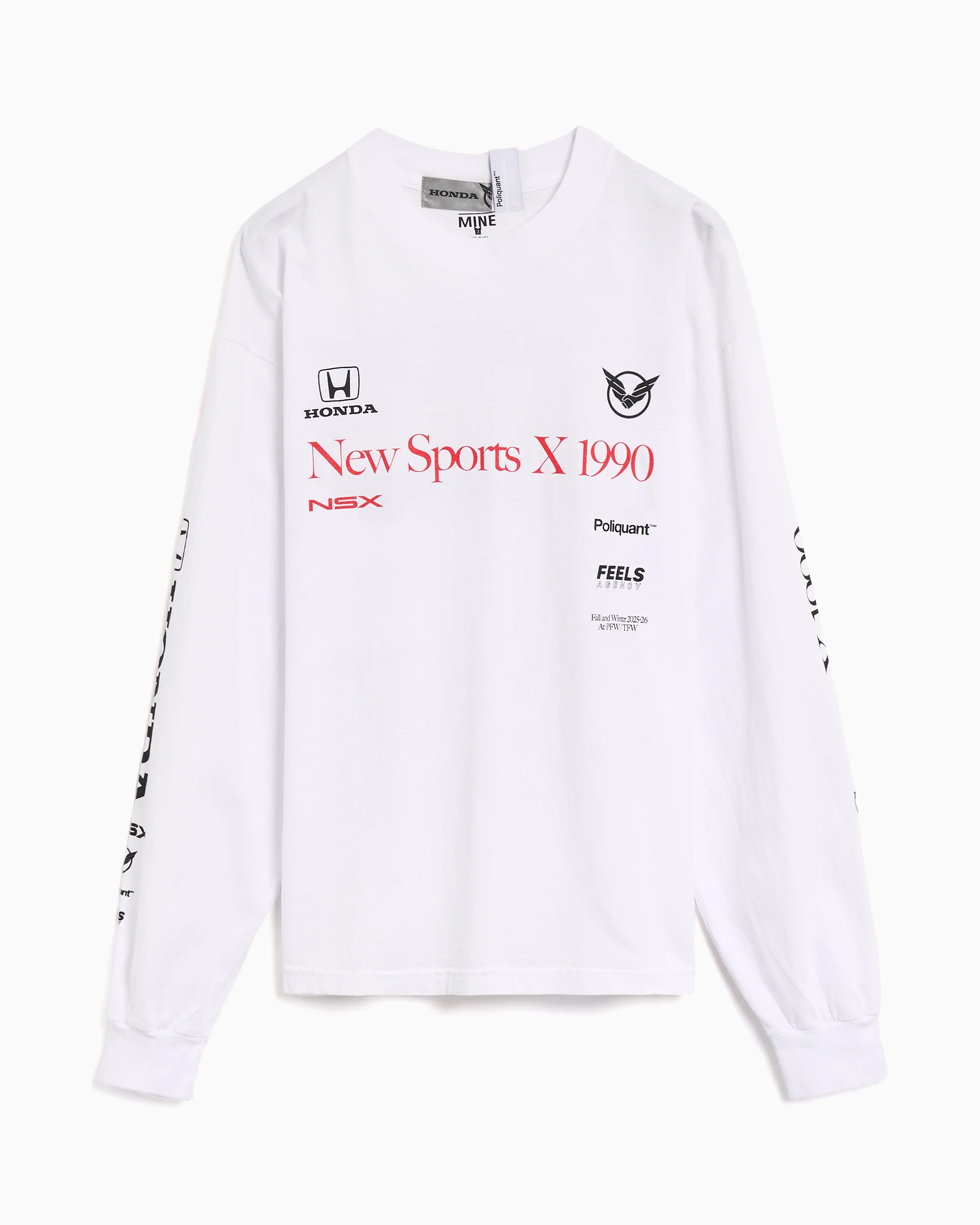 Poliquant The New Sports X 1990 Limited Edition Relaxed Herren-T-Shirt mit Grafik und mit langen Ärmeln