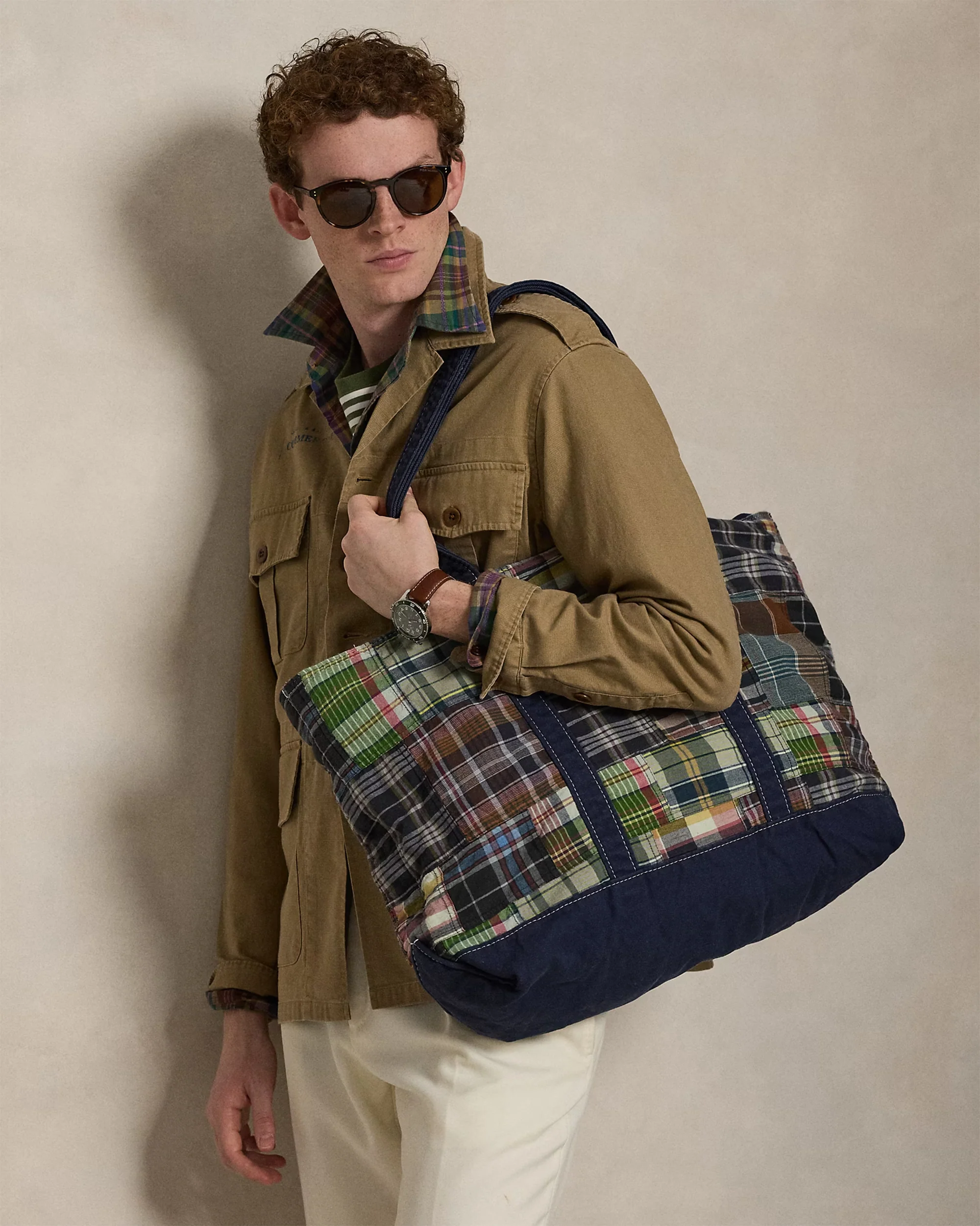 Polo Ralph Lauren Madras Patchwork Unisex Tote Bag - Image 2