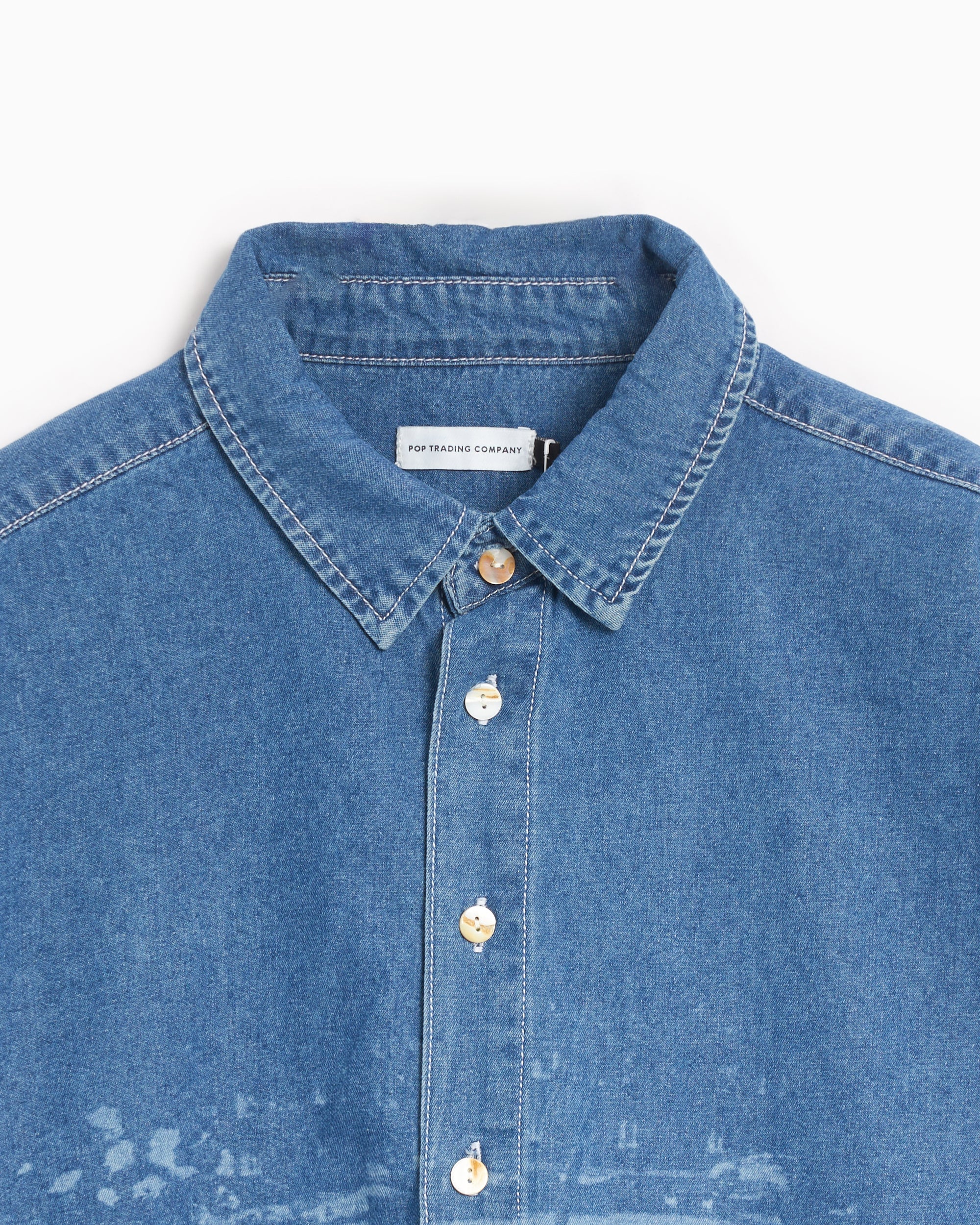 Pop Trading Company Men's Printed Denim Shirt Herren-Hemd - Image 2