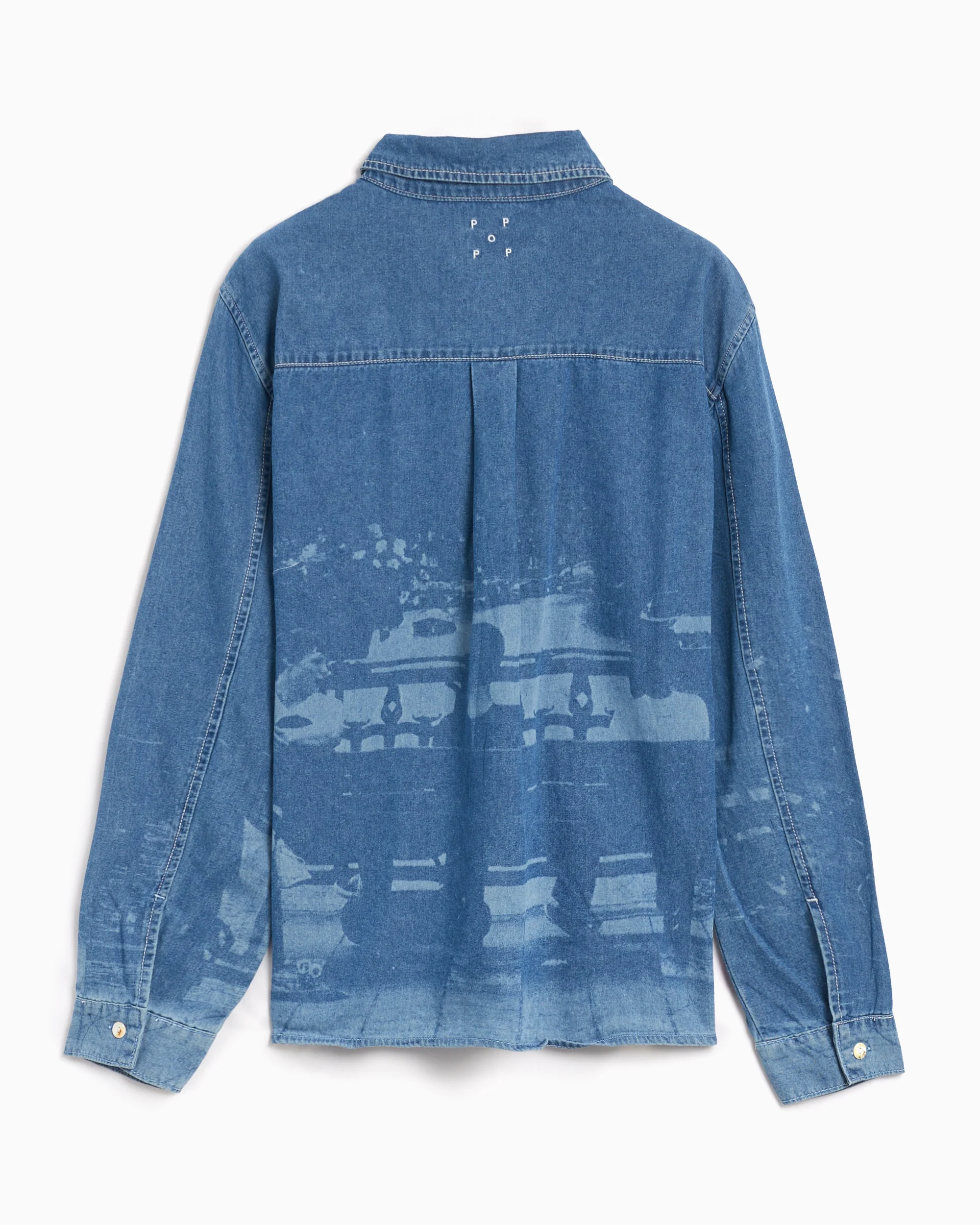 Pop Trading Company Men's Printed Denim Shirt Herren-Hemd - Image 4