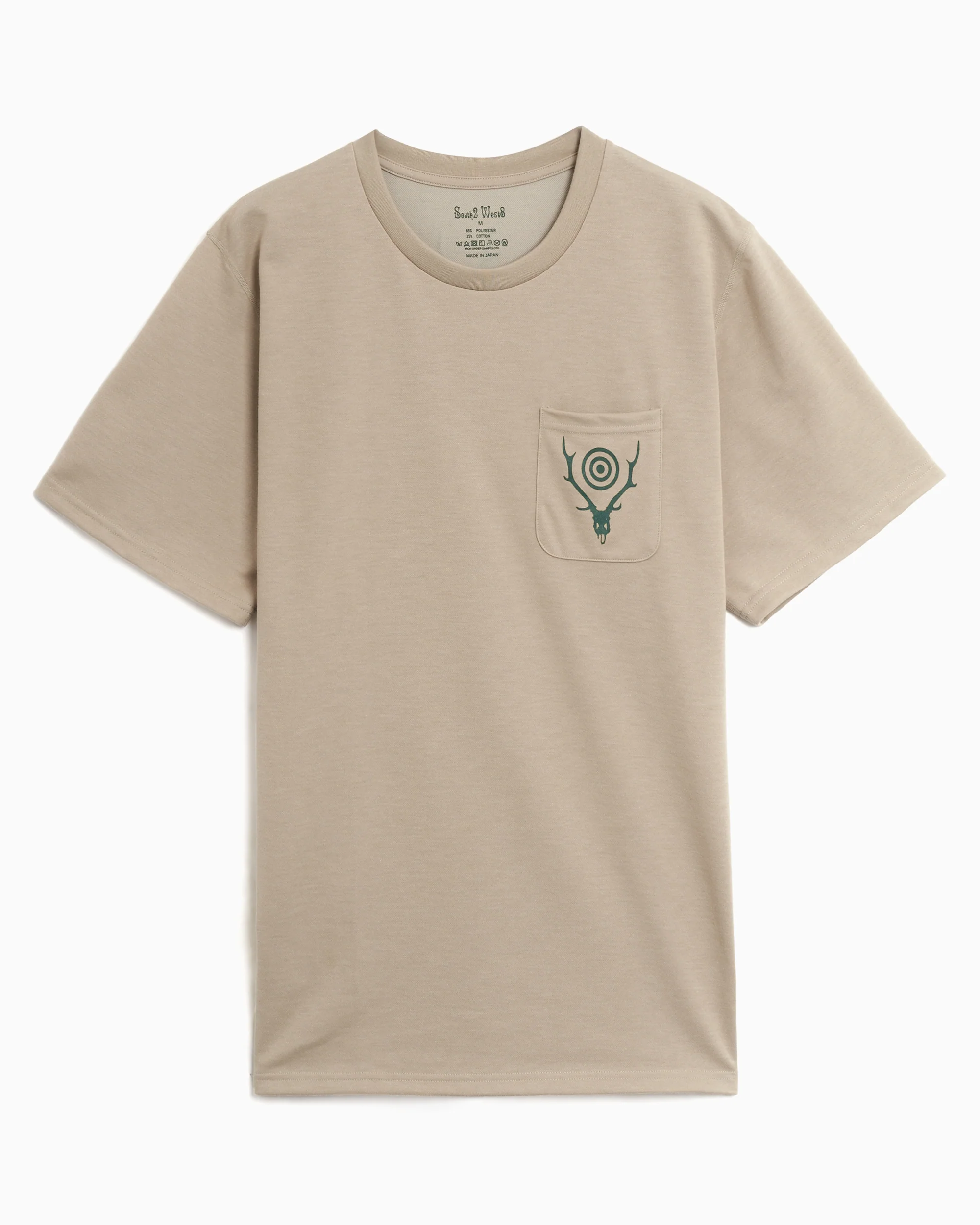 South2 West8 Round Pocket Herren-T-Shirt mit Logo