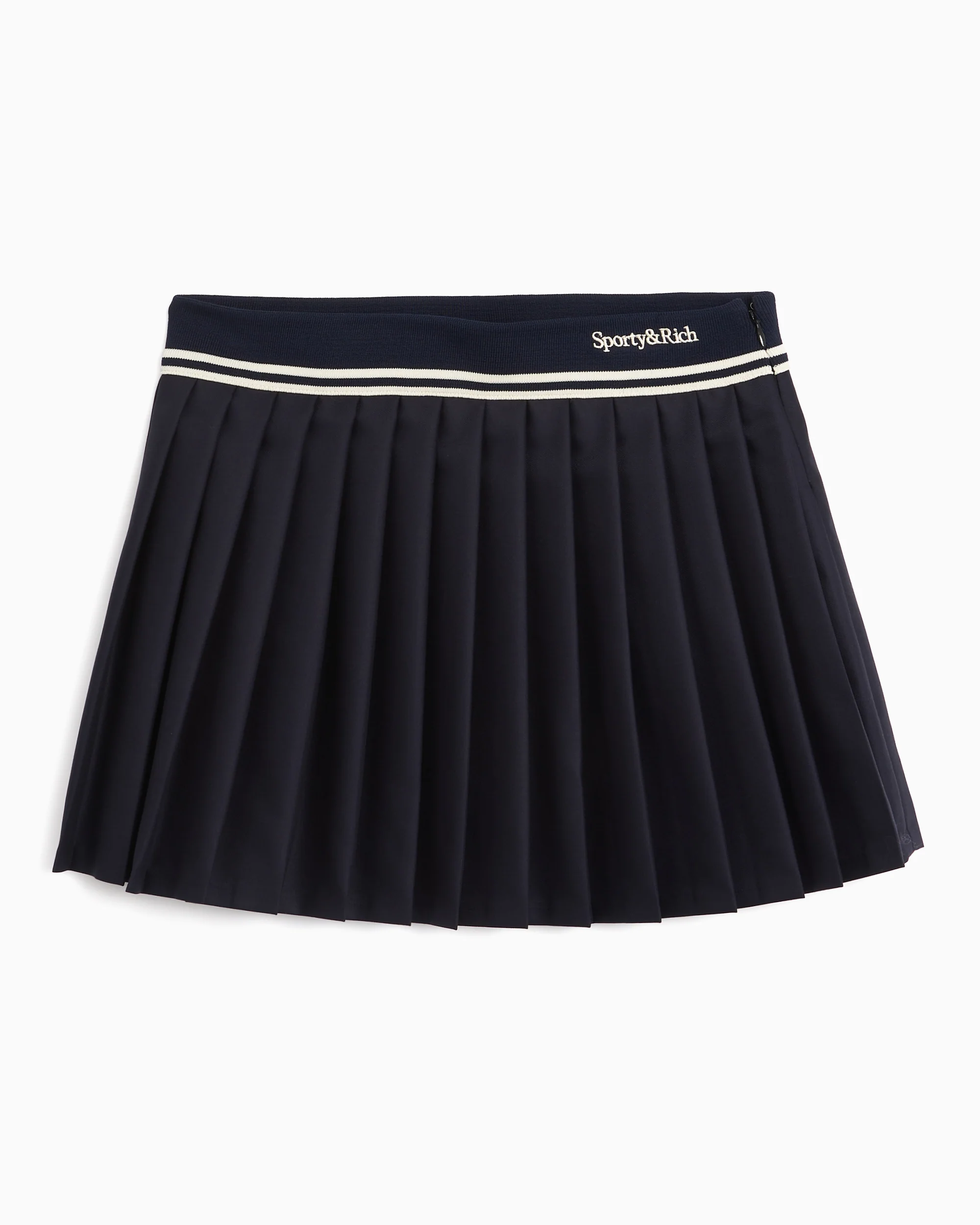 Sporty & Rich Abigail Women's Wool Pleated Skirt Crop Damen-Rock