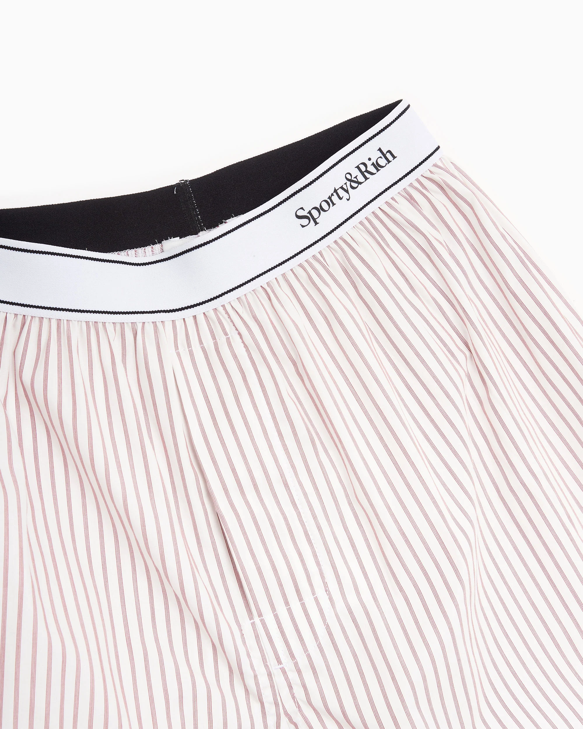 Sporty & Rich Serif Logo Unisex Boxer Shorts Relaxed Unisex Shorts - Image 4