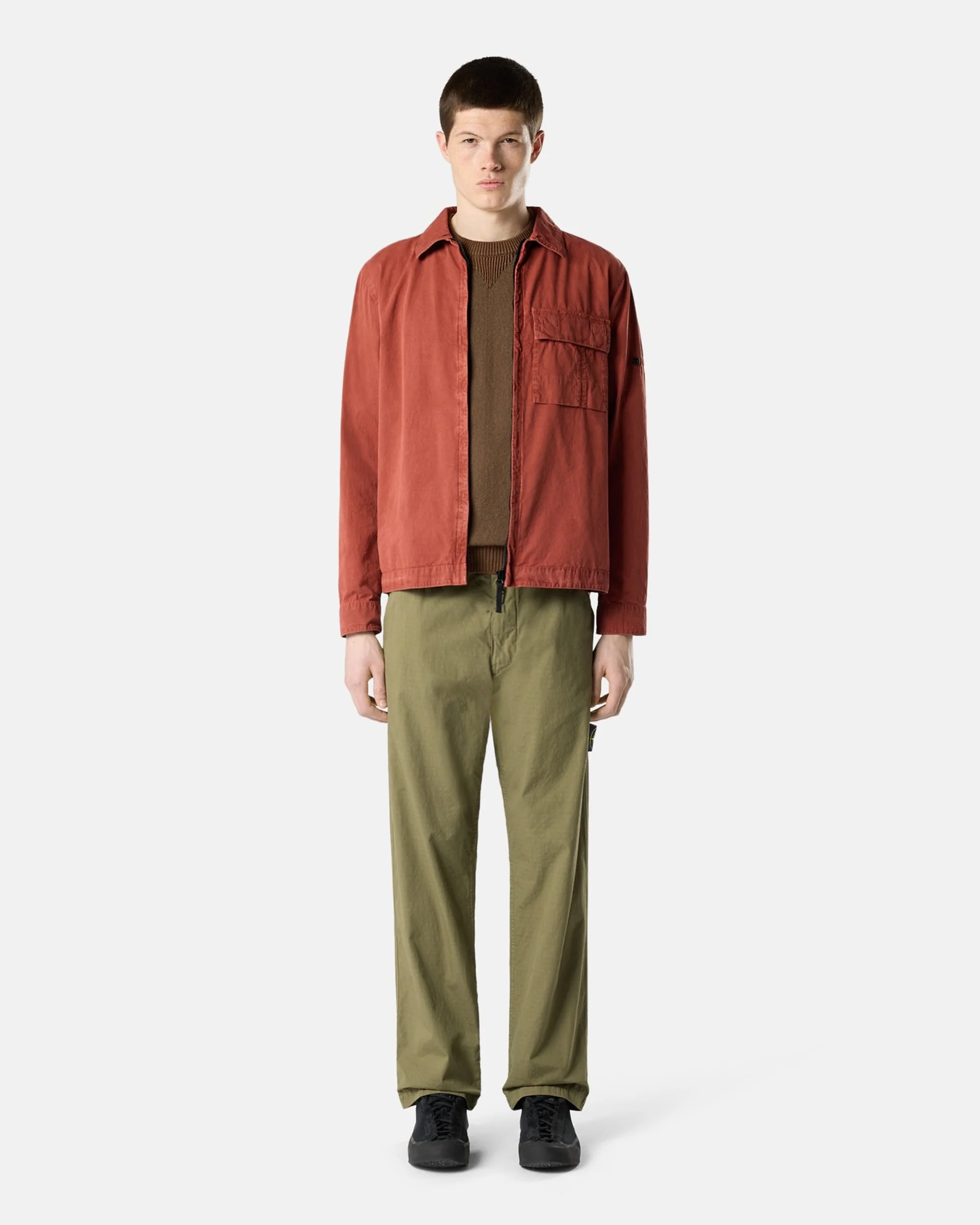 Stone Island Mercerised Cotton Ripstop Relaxed Herren-Chino-Hose - Image 2