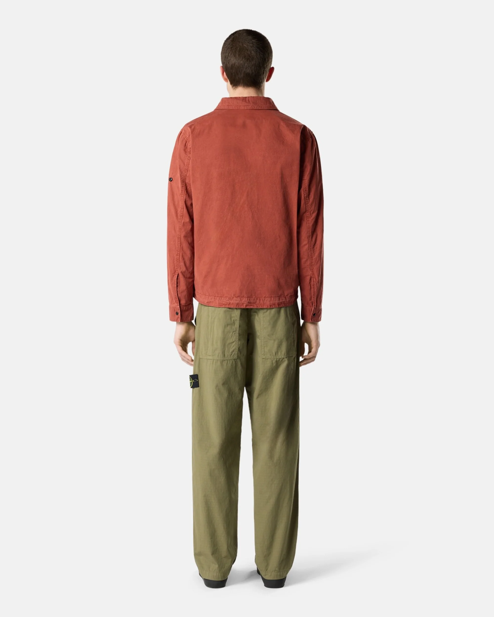 Stone Island Mercerised Cotton Ripstop Relaxed Herren-Chino-Hose - Image 4