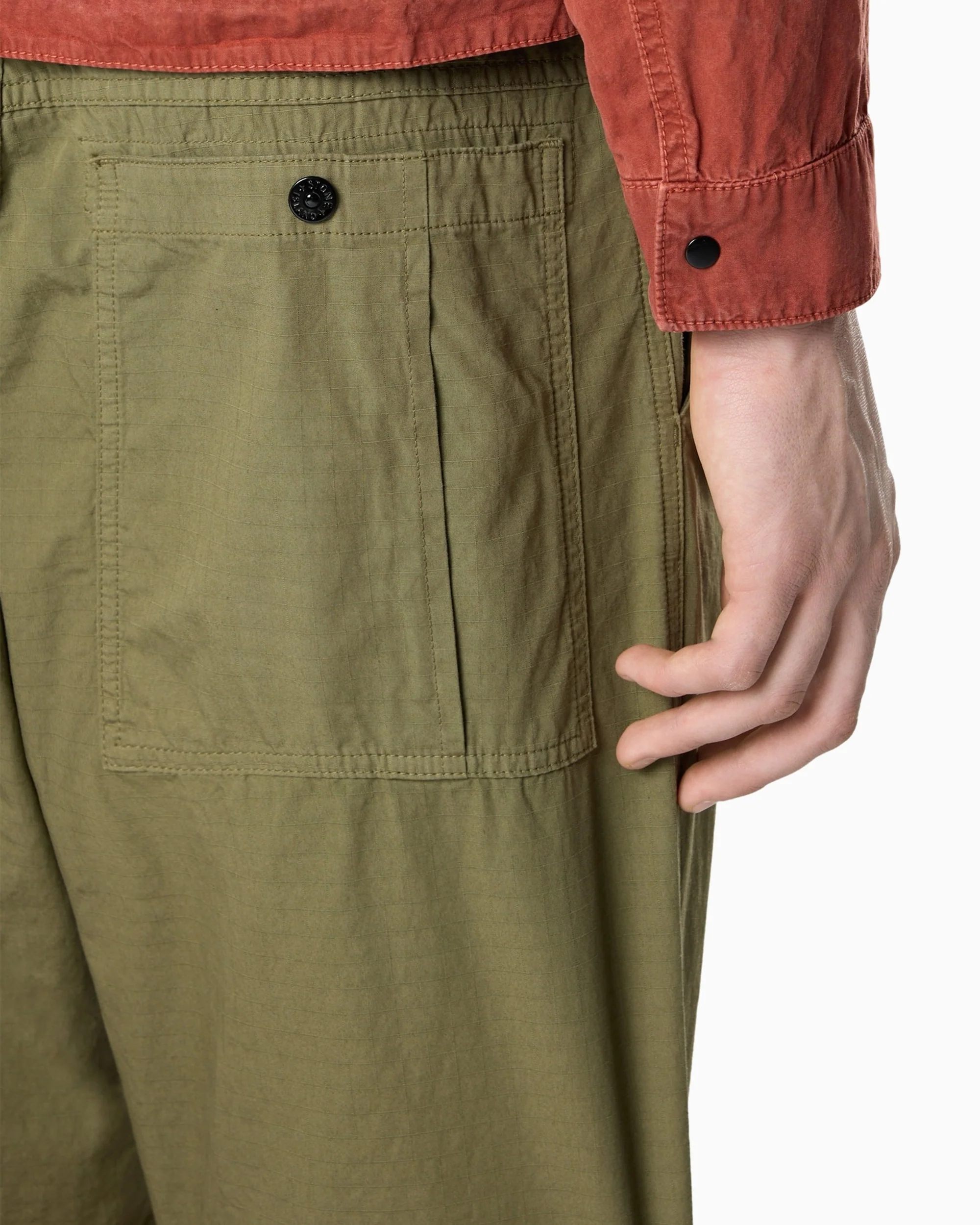 Stone Island Mercerised Cotton Ripstop Relaxed Herren-Chino-Hose - Image 6