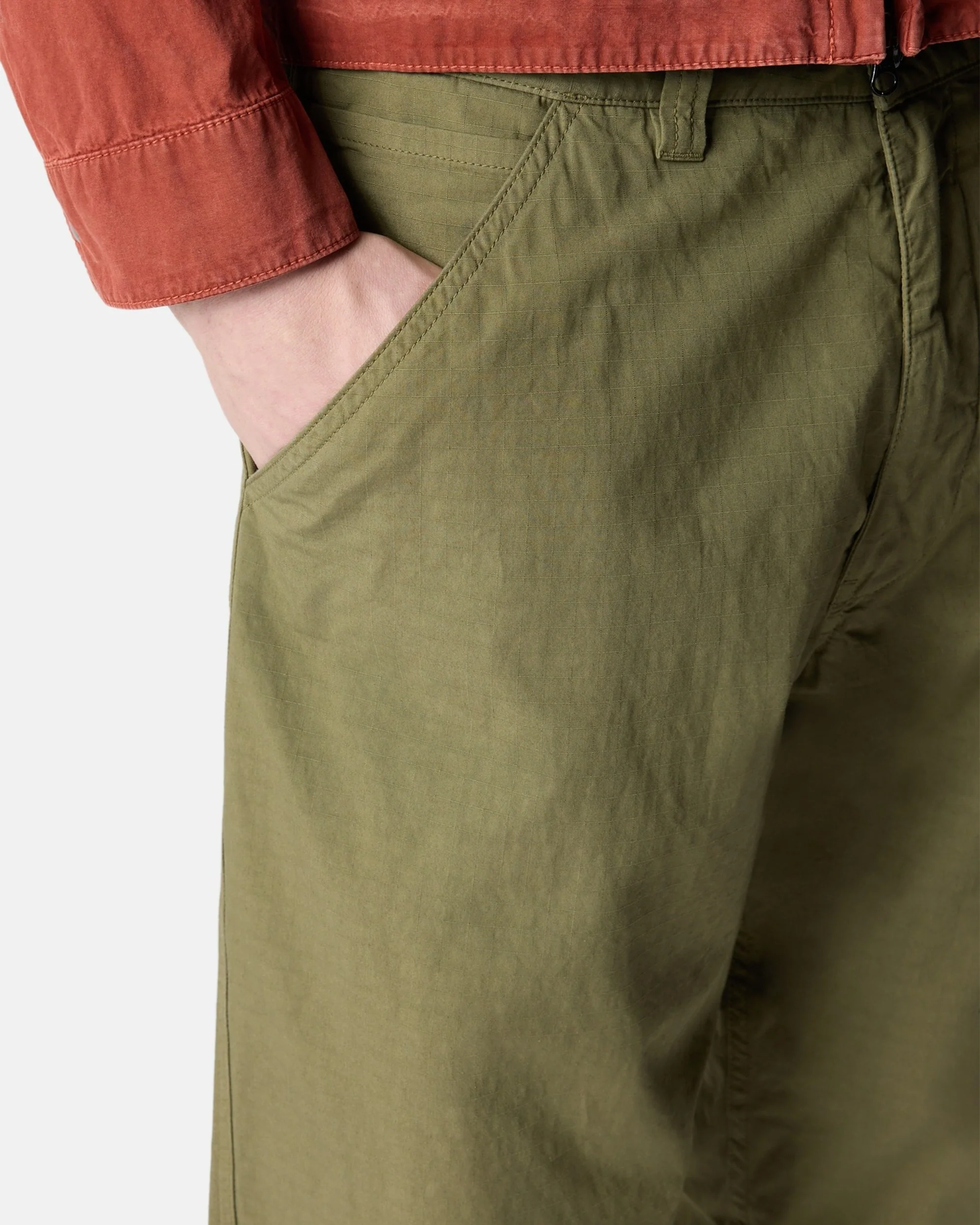 Stone Island Mercerised Cotton Ripstop Relaxed Herren-Chino-Hose - Image 7
