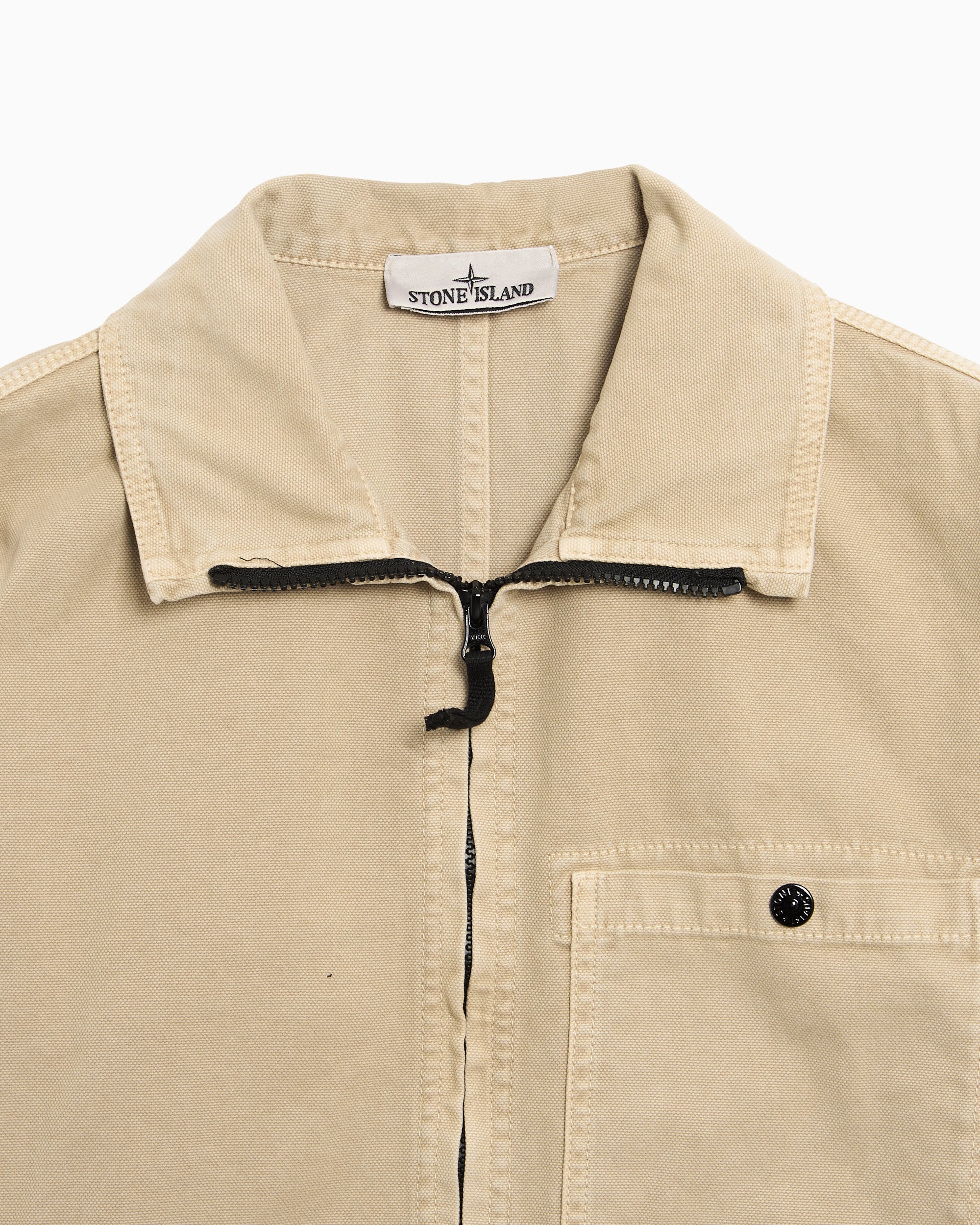 Stone Island Panama Cotton "Old" Effect Relaxed Herren-Overshirt - Image 2