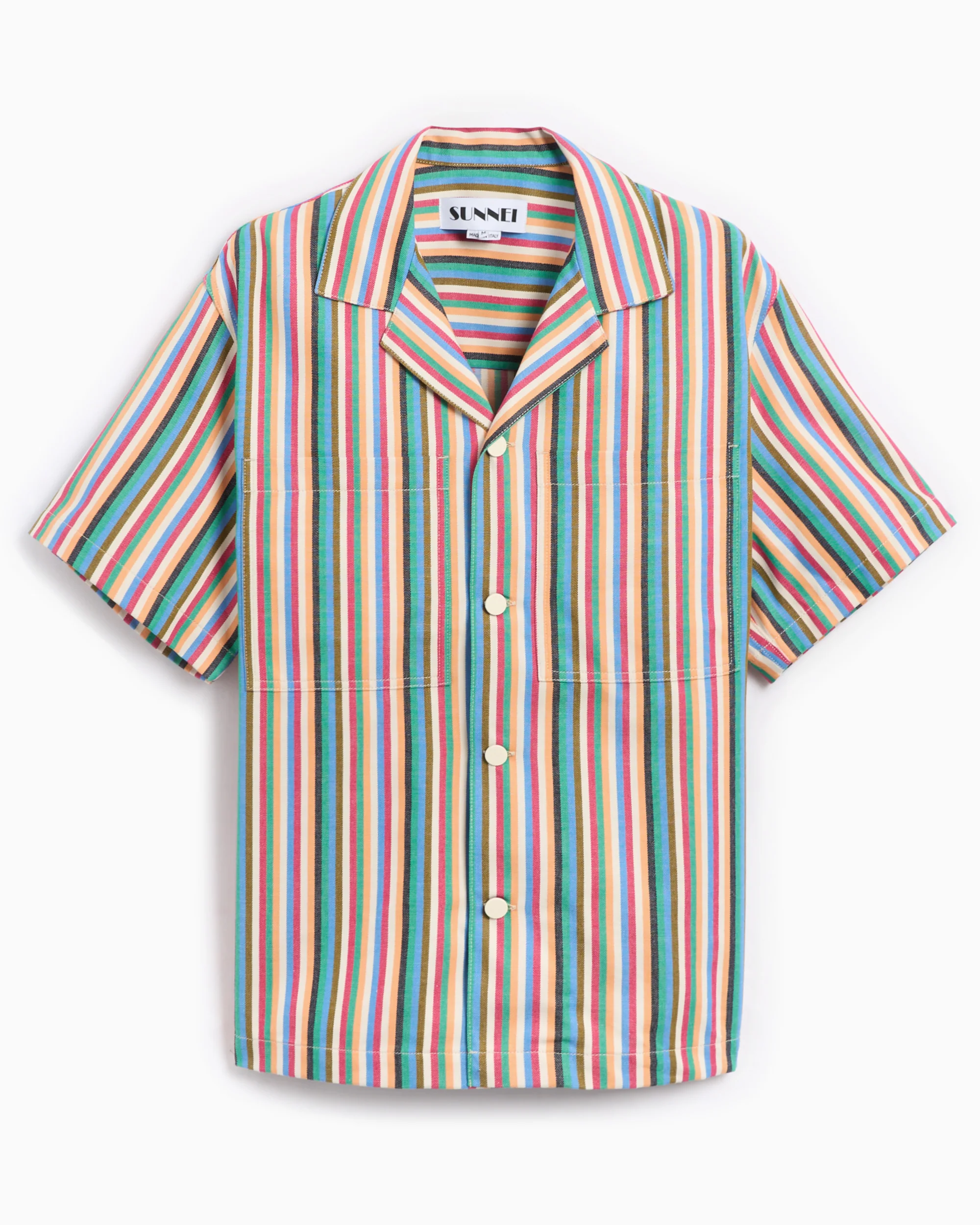 Sunnei Unisex Pockets Shorts Sleeve Shirt Unisex Hemd