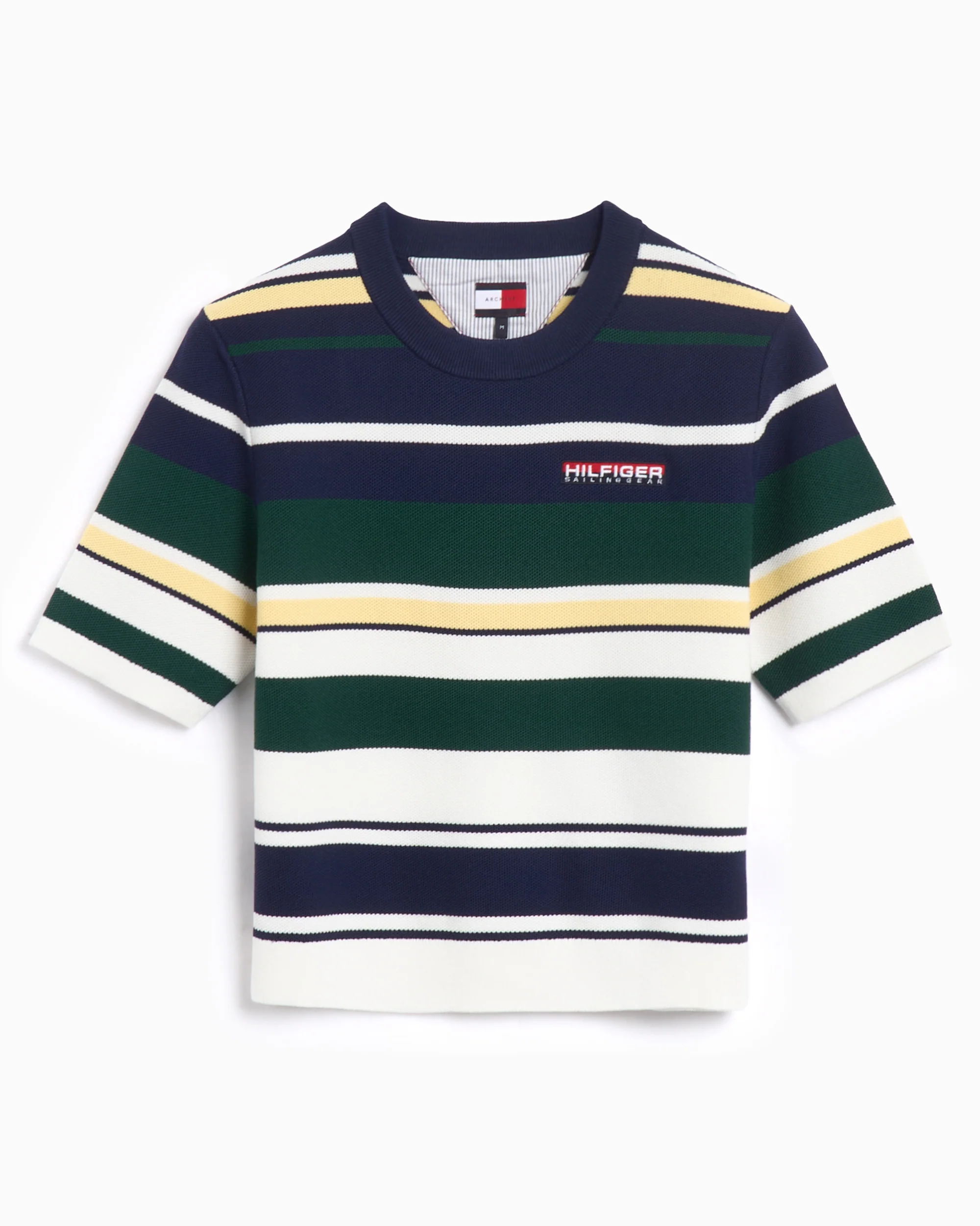 Tommy Hilfiger Sailing Multi Stripe Crop Damen-T-Shirt